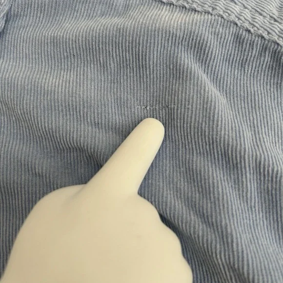 Tommy Bahama Coastline Cord Size Small Mens Blue Corduroy Embroidered Logo Shirt - Picture 7 of 11